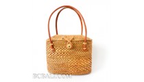 exotic hand woven rattan handbag ethnic design from bali